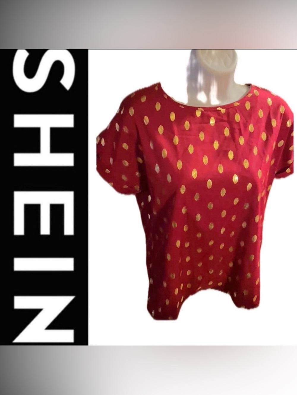 Red Speckled Blouse ♥️✨